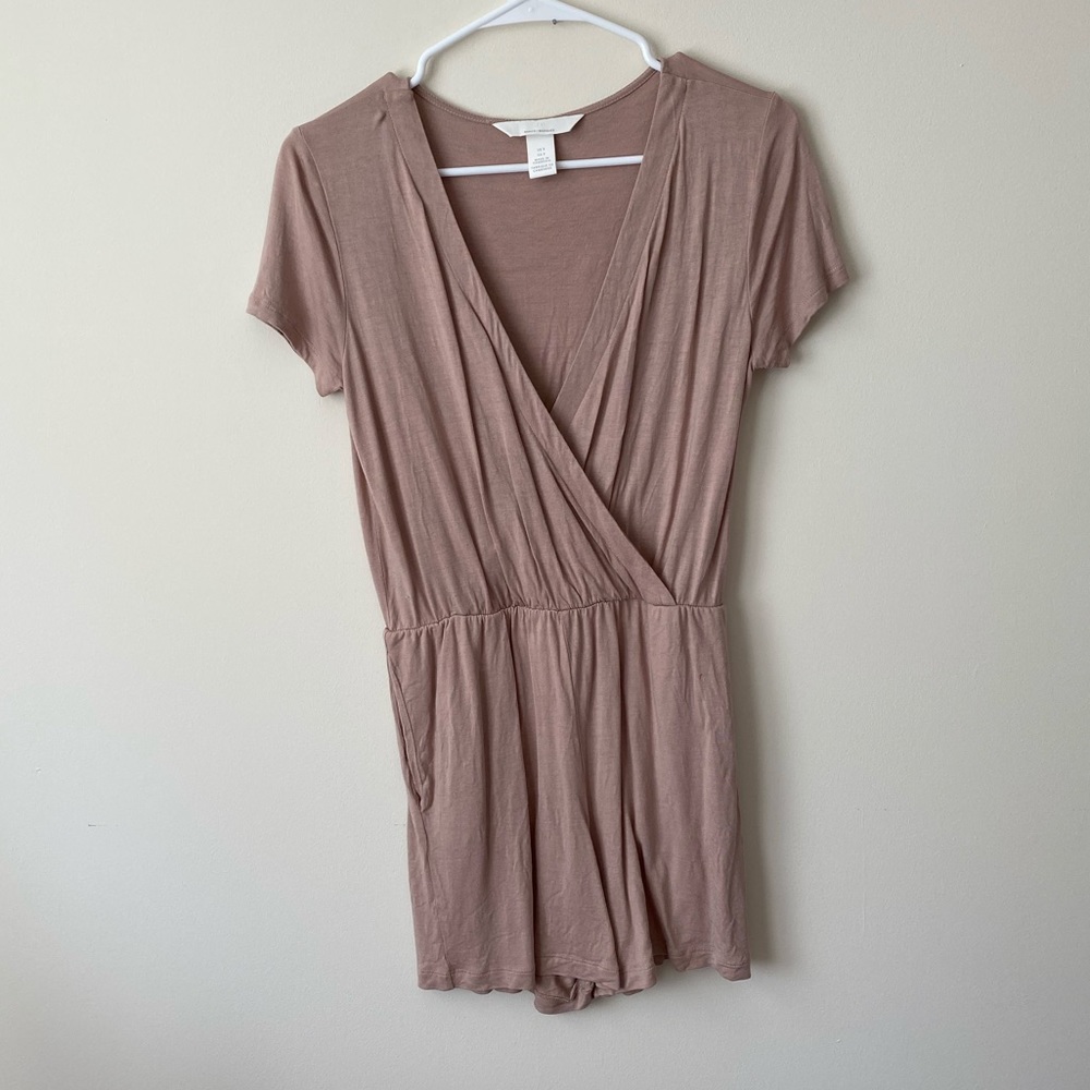 H&M Basics Romper with Pockets in Blush NWOT